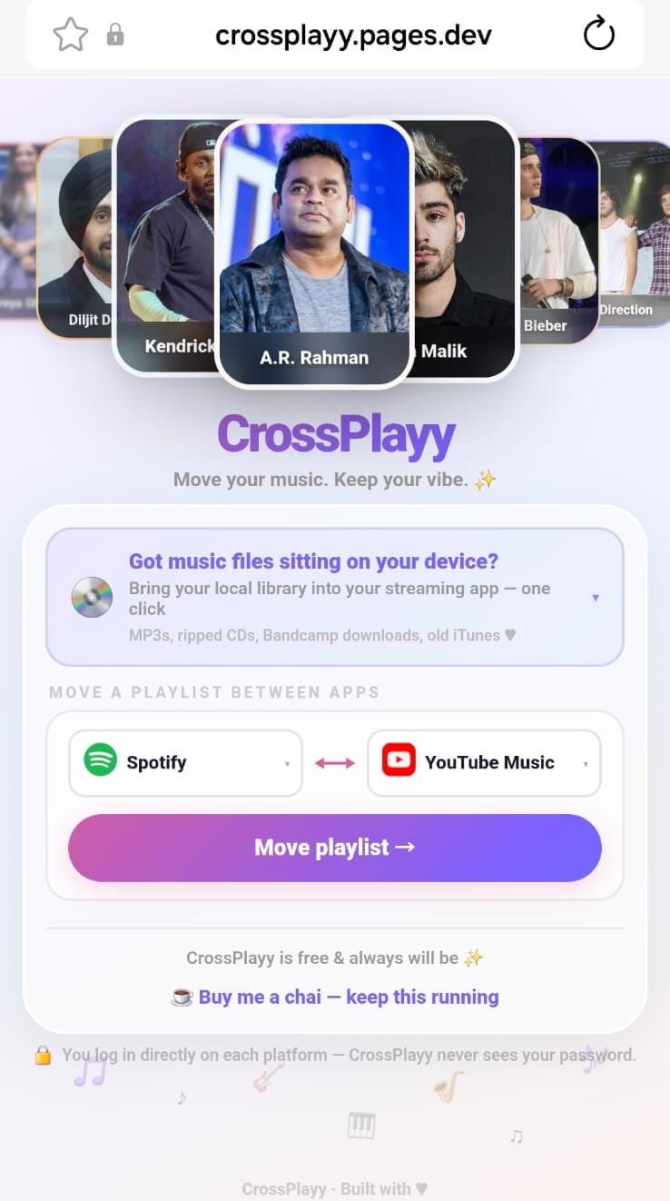 CrossPlayy — move your music, keep your vibe