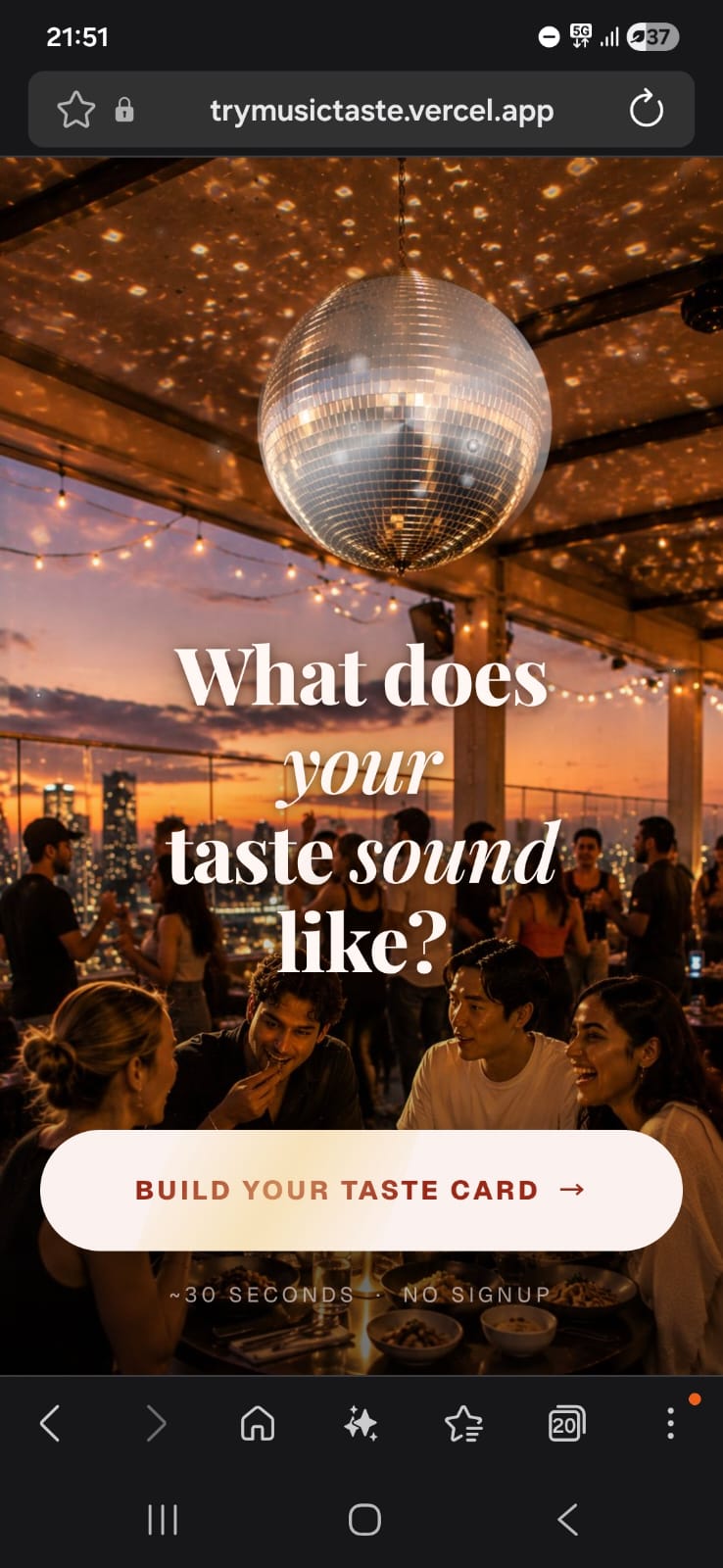 Try Music Taste — what does your taste sound like?